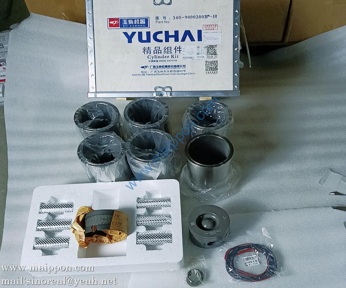 330-1002064B (H), 340-1004001 (A), 6105Q-1004019 (B), 3 YC6108G Cylinder liner piston repair kit Yuchai part