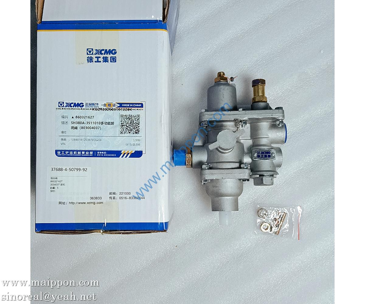 860321627 SH380A-3511010 Unloading Valve 803004037 XCMG spark parts