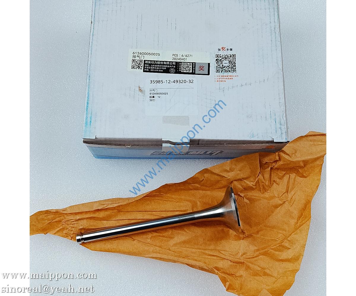 612600050025 Exhaust Valve WEICHAI Parts