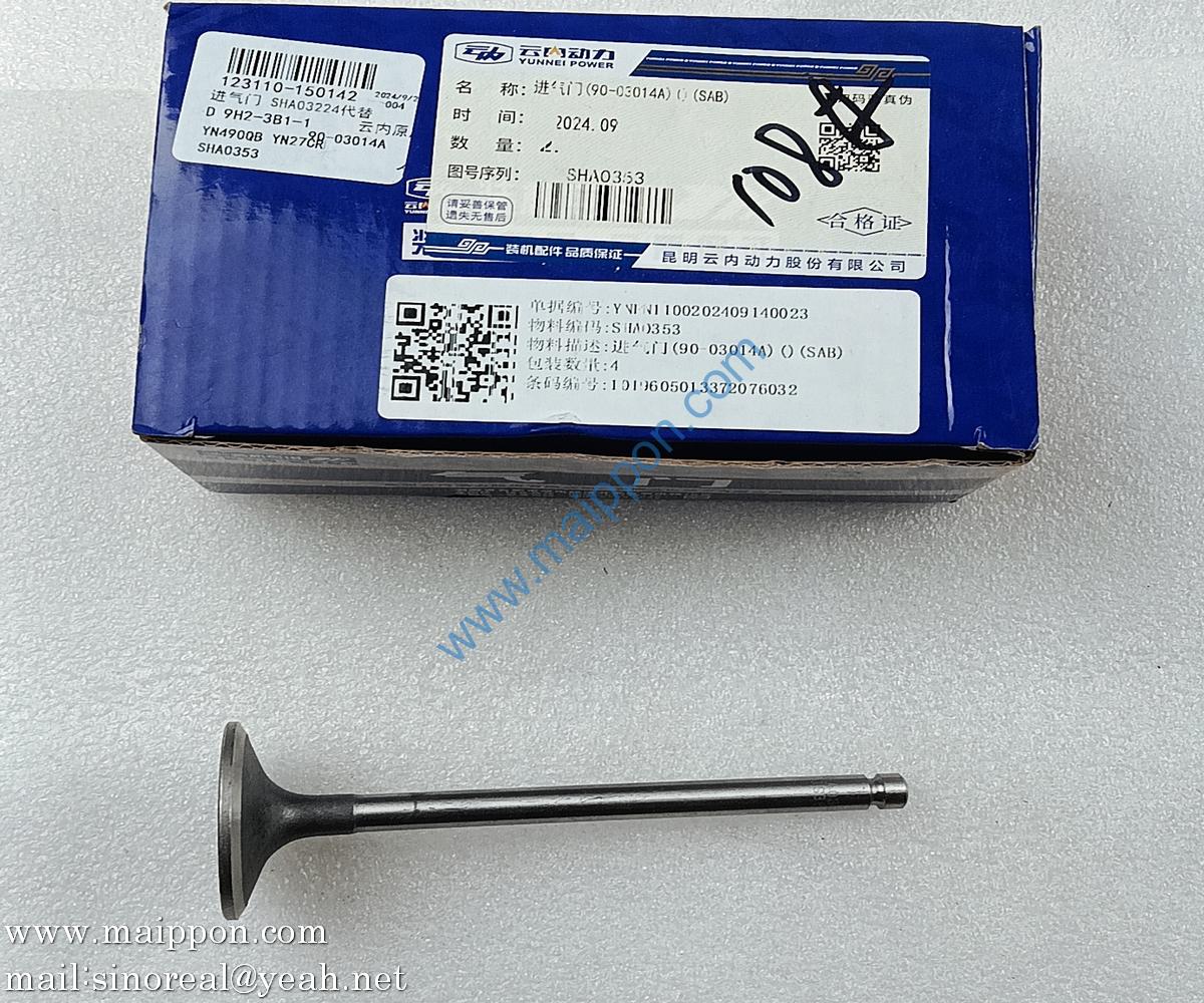 Intake Valve 90-03014A SHA0353 YUNNEI engine parts
