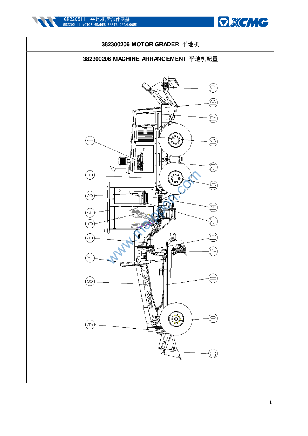 GR2205 MACHINE ARRANGEMENT - 382300206