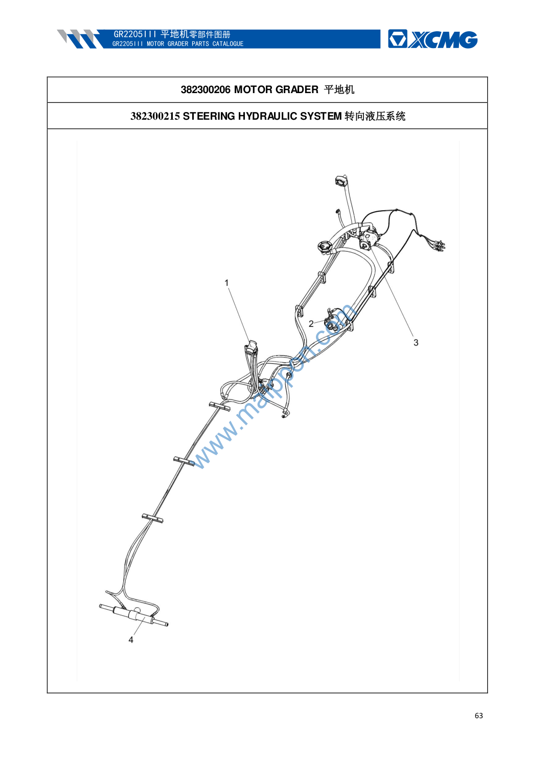 GR2205 STEERING HYDRAULIC SYSTEM - 382300215